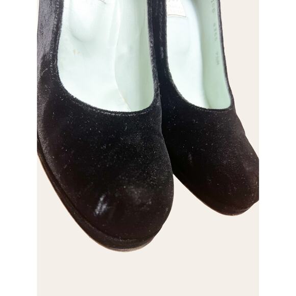 Charles Jourdan Velvet Pump Heels Size 7.5 - Picture 3 of 8